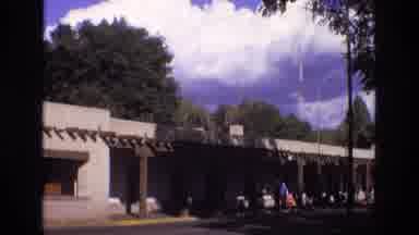 New Mexico USA (1973): Outside School Daytime Lawn Sun Yard Weather