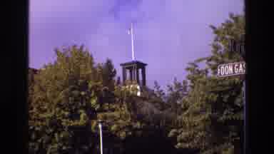 New Mexico USA (1973): Flag In The Middle Of Trees