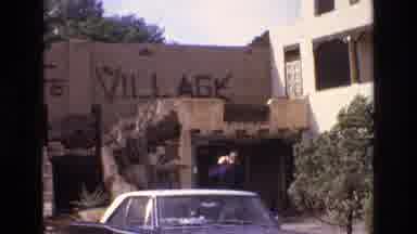 New Mexico USA (1973): Person Taking Pictures Of Santa Fe Buildings Nearby Parked