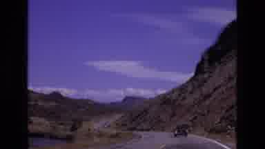 New Mexico USA (1973): Road To Travel Surrounded By Rocks And Breathtaking Scenery