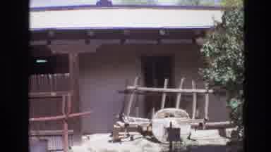 New Mexico USA (1973): Southwestern Structure With A Wood Wagon And A Massive