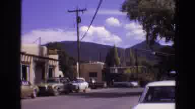 New Mexico USA (1973): Camper Driving Down The Road On A Sunny Day In The