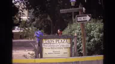 New Mexico USA (1973): Someone Walking On A Path Showing Someone Mainly Hidden By
