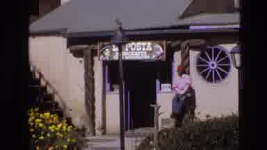 New Mexico USA (1973): A Building Has A Western Theme At Its Entrance Including A