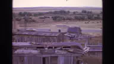 New Mexico USA (1973): Animals Roam Free Around Abandoned Train Station