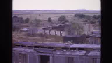 New Mexico USA (1973): Old Man Walking Ruins Buildings Run Down Outside Abandoned