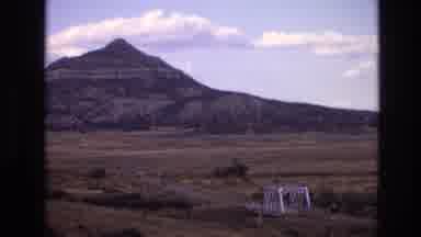 New Mexico USA (1973): Lonely Country Road With Mountain In Background