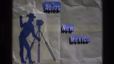 New Mexico USA (1973): Sign Saying Goodbye To New Mexico With Photographer