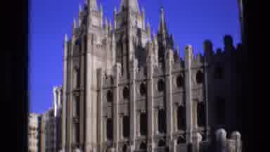 Salt Lake City Utah USA (1973): Observing A Large Cathedral On A Bright Sunny Day