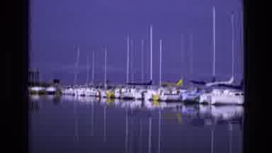 Salt Lake City Utah USA (1973): Sailboats Lined Up In A Port On A Beautiful Sunny