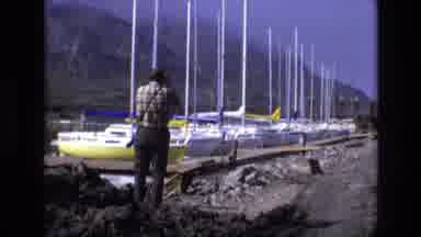 Salt Lake City Utah USA (1973): Scenic Landscape View Of Boats Among Vast Range Of