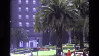 San Francisco California USA (1973): Cars And People In Tropical Location