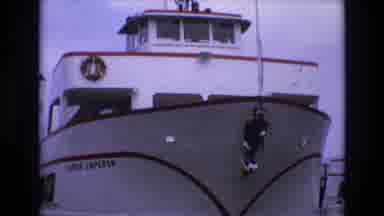 San Francisco California USA (1973): Boat Traveling By Bridge