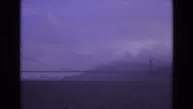 San Francisco California USA (1973): View Of Bridge And Hills From A Boat