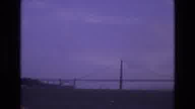 San Francisco California USA (1973): Bird Flying Over River Near Bridge