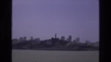 San Francisco California USA (1973): Skyline Trolley Passes In Front Of