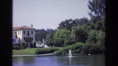 San Francisco California USA (1973): House Beside A Lake With A Waterfall