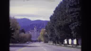 Colorado Springs Colorado USA (1974): Driving Down A Scenic Street With Green