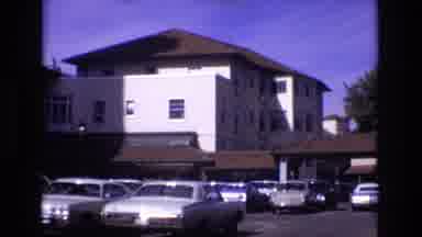 Colorado Springs Colorado USA (1974): Cars Parked In Front Of White Building With