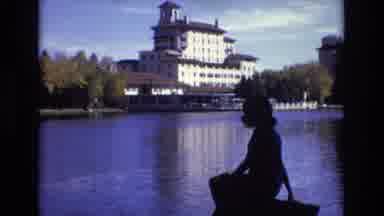 Colorado Springs Colorado USA (1974): Lady Listing By Water Surrounded By Trees