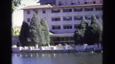 Colorado Springs Colorado USA (1974): Waterside White Hotel Beautiful Sunny Day