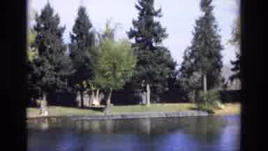 Colorado Springs Colorado USA (1974): A Quaint Cabin Overlooking A Still Lake With