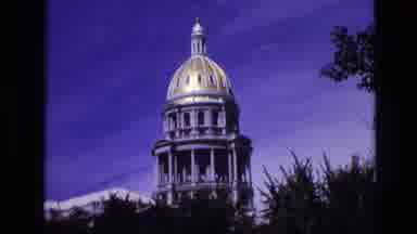 Denver Colorado USA (1974): Golden Dome With Pillars And Arches Of A