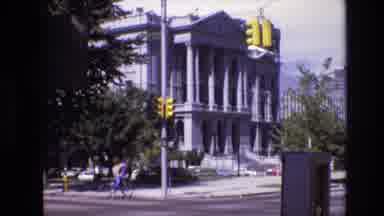 Denver Colorado USA (1974): Greek Revival Building With Columns At Corner Of