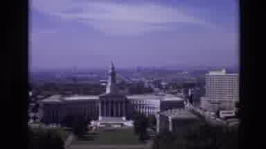 Denver Colorado USA (1974): A Large Building In An Urban Area Has A Large Lawn