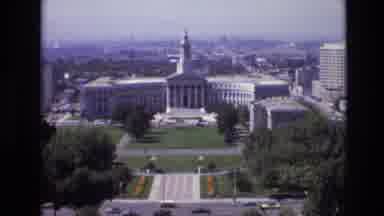 Denver Colorado USA (1974): Large White Building And City With Traffic