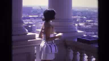 Denver Colorado USA (1974): Woman Has Spectacular High Rise City View
