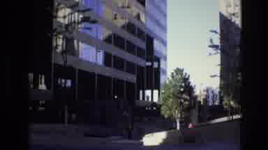 Denver Colorado USA (1974): Office Building And People Walking Near Statue In City
