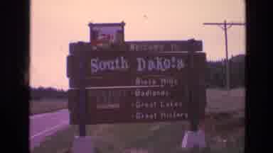 South Dakota USA (1974): A Welcome Board Of South Dakota Where Tourists Come For