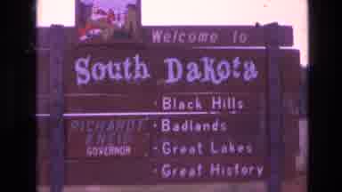 South Dakota USA (1974): Zooming In On South Dakota Sign