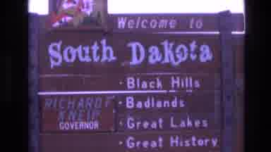 South Dakota USA (1974): South Dakota Welcome Sign