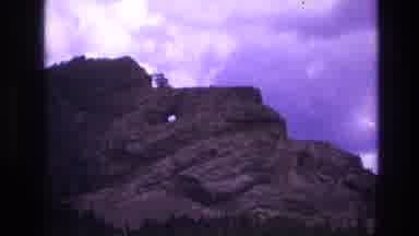 South Dakota USA (1974): Rock Formation With Clouds