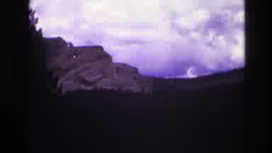 South Dakota USA (1974): Sky Looking Down Into Valley With White Horse Statue