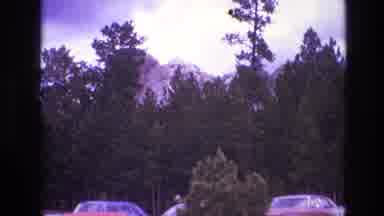 South Dakota USA (1974): Mount Rushmore Over The Trees From The Parking Lot