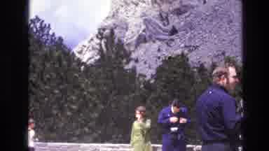 South Dakota USA (1974): Visitors Take Pictures In Front On Natural Wonder