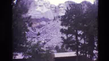 South Dakota USA (1974): Large Sculpture Mt Rushmore Showing Tourists Walking In