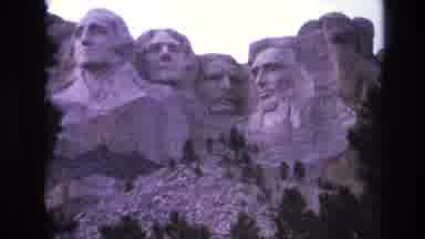 South Dakota USA (1974): A View From Below Of A Mountain That Features The Faces