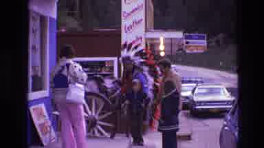 SOUTH DAKOTA USA-1974: Video Family Travel Little Boy Being Taken Off Horse By