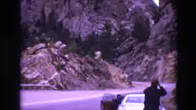 South Dakota USA (1974): Staring At A Statue On A Mountain