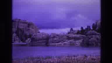 South Dakota USA (1974): Clouds Riverbed Rocks