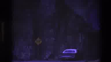 South Dakota USA (1974): Old Car Drives Into Mountain Pass