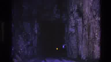 South Dakota USA (1974): Train Coming Through A Tunnel In A Mountain