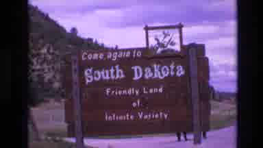 South Dakota USA (1974): Entrance Sign To The City Of South Dakota Friendly Land