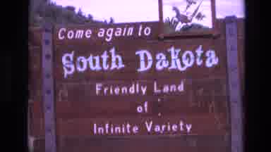 South Dakota USA (1974): Sign Welcoming People To South Dakota