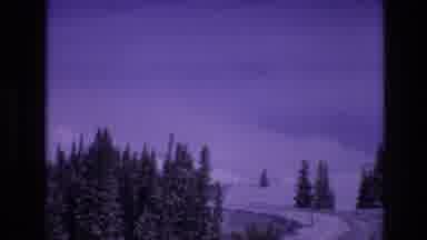 Vail Colorado USA (1974): Driving Down A Snowy Highway