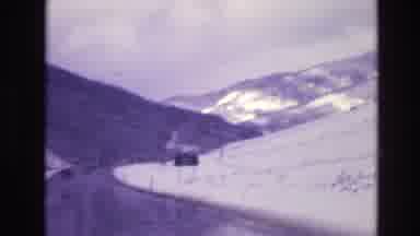 Vail Colorado USA (1974): Car Ride Through Snowy Mountains